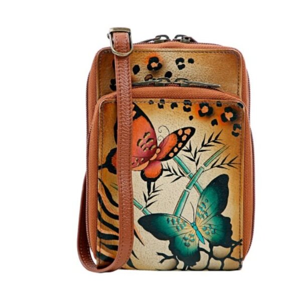 Anuschka Small Organizer Shoulder Bag - Picture 1 of 6